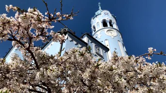 春天的布拉迪斯拉发蓝色教堂
