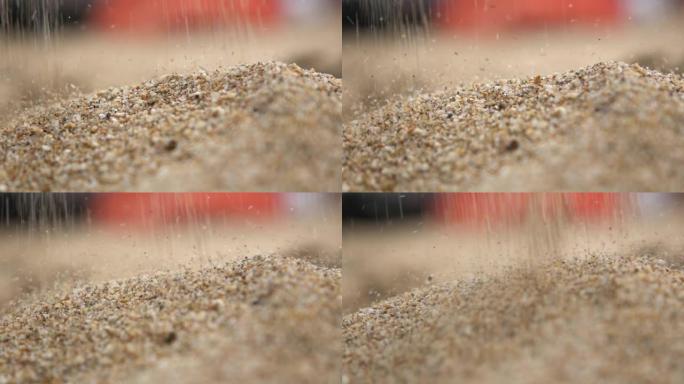 沙子在沙漠上落下是慢动作