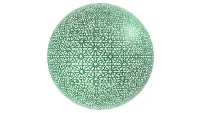 球体上的几何伊斯兰图案