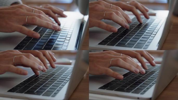 近距离用手提电脑打字女人浏览在线工作自由博客分享移动电脑技术信息不可识别的人4k