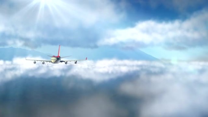 动画介绍，飞机飞越云层