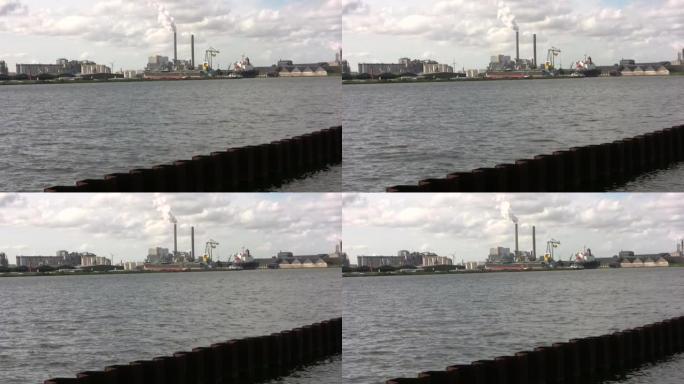 阿姆斯特丹港口的全景
