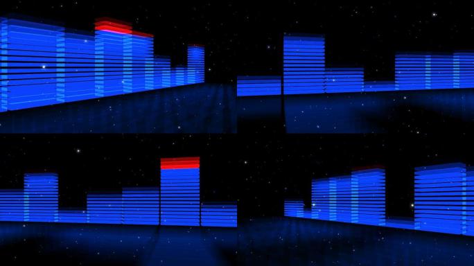 频谱分析仪的3D高清旋转从左到右