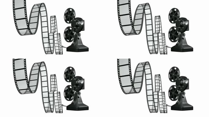 投影仪播放电影高清1080i可在白色上循环