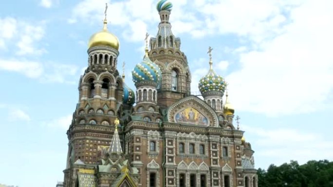 洒血大教堂上的救世主。俄罗斯圣彼得堡。