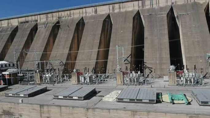 水力发电厂的鸟瞰图