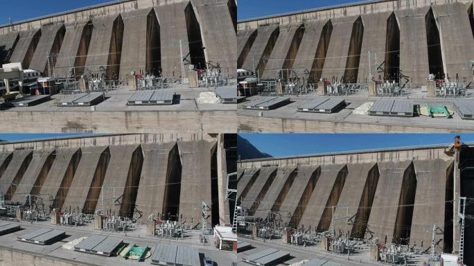 水力发电厂的鸟瞰图