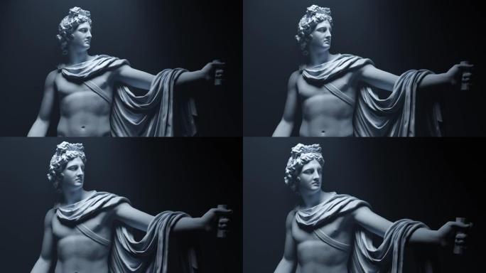 3D动画中的阿波罗雕塑