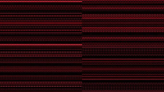 光点网格静态噪声全息背景循环视频红色