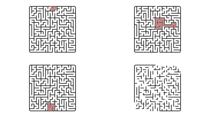 动画红线穿过迷宫。做出正确的决定。商业上的成功。在危机时期做出艰难的决定。智力开发的谜题和游戏。循环
