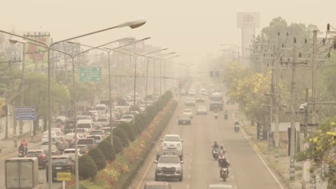 放大，空气污染超过交通城市道路全高清