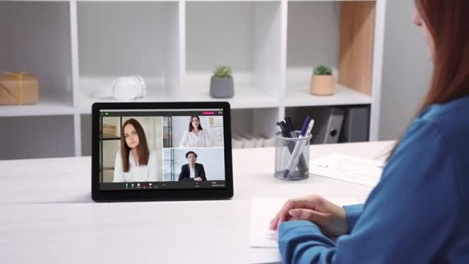 视频会议网络呼叫业务团队平板电脑
