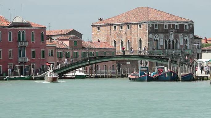 威尼斯穆拉诺桥船欧洲