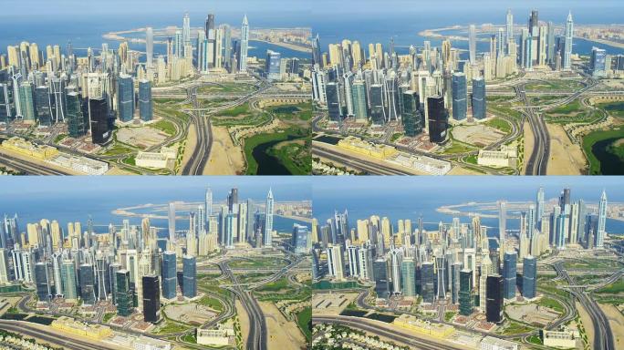 迪拜媒体城的鸟瞰图