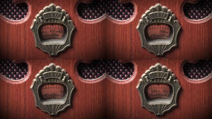 老式收音机特写