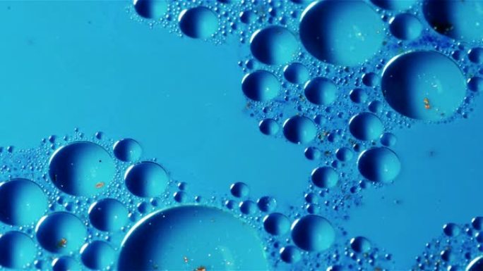 蓝色油漆气泡背景水滴蓝色背景