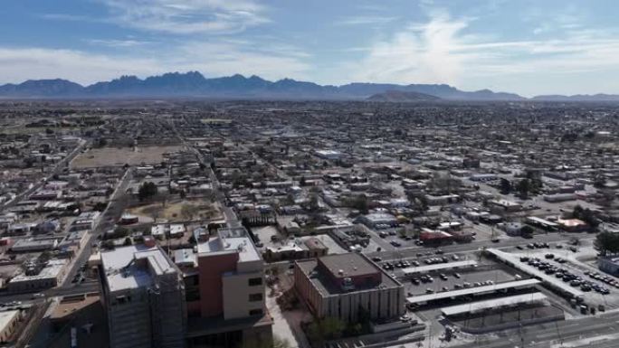 新墨西哥州拉斯克鲁塞斯住宅区的鸟瞰图
