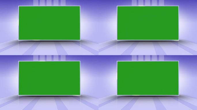 绿色屏幕监视器和蓝色线