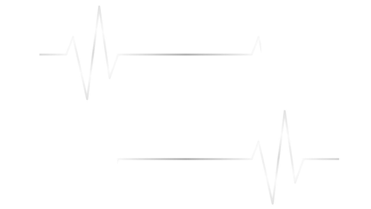 心电图的动画银线。搏动心电图的线性符号。循环视频。图表、心脏病学、医学的概念。矢量插图孤立在白色背景