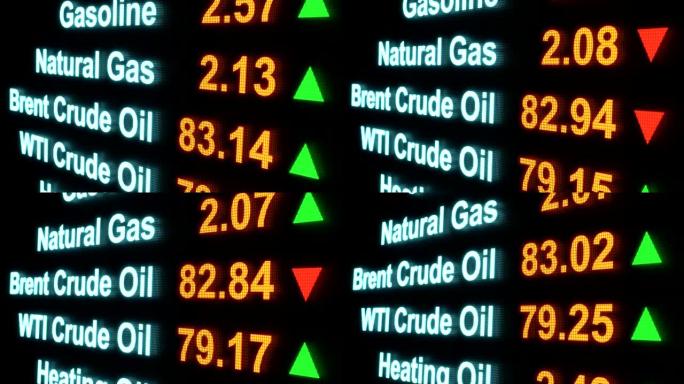 大宗商品交易，以布伦特原油、天然气和取暖油价格上涨或下跌进行筛选。
