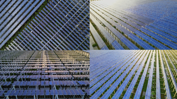 光伏新能源太阳能发电站渔光互补太阳能板