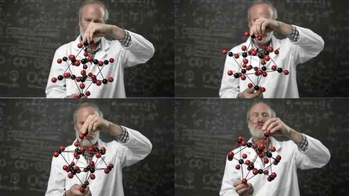 老师展示了分子结构