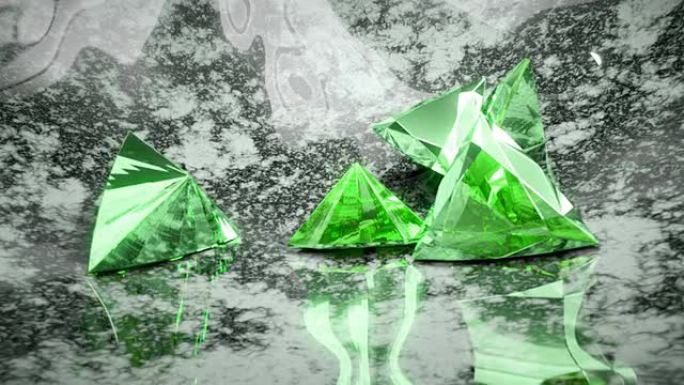 绿色万亿切割钻石掉落