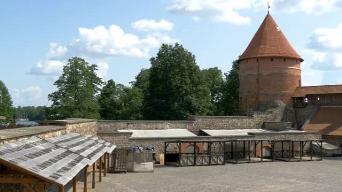 立陶宛特拉凯中世纪城堡内的景色