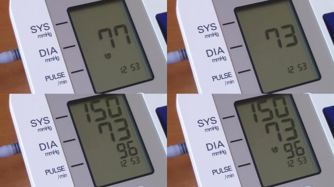 电子测量血压，结果表明血压升高或高血压