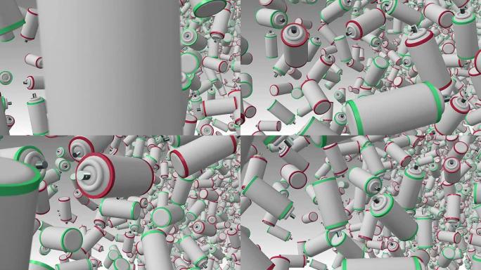 白色抽象飞行彩色喷雾罐