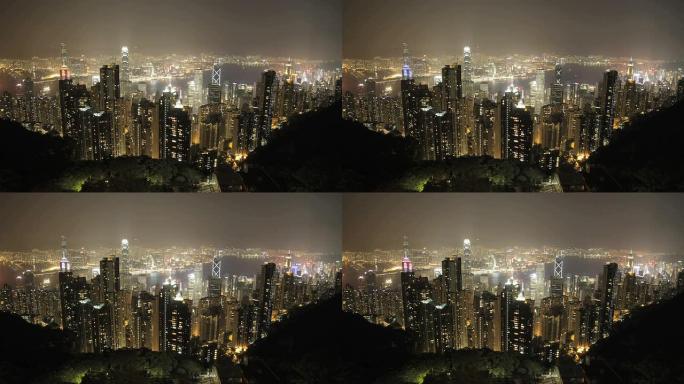 从太平山拍摄香港岛