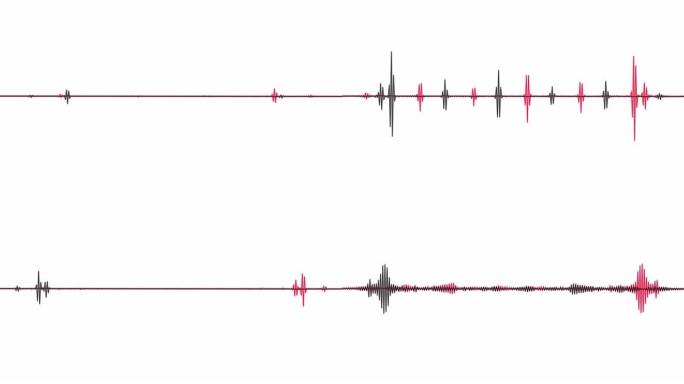 孤立在白色背景上的声波。数字声波均衡器。黑白概念下的音频技术wave概念和设计强调简约。