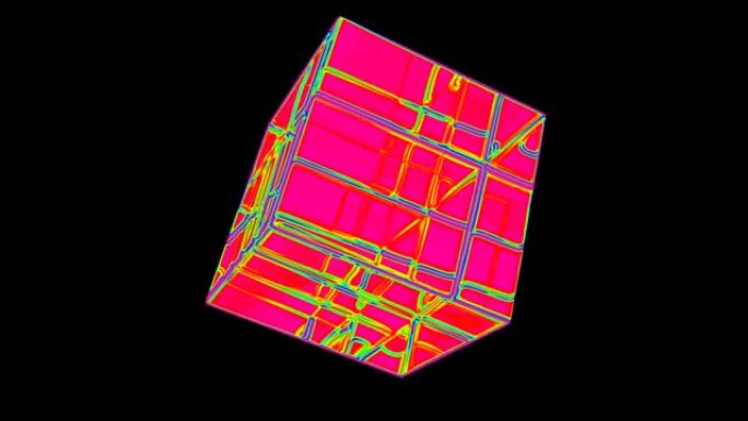 立方体4k循环视觉艺术立体影像循环
