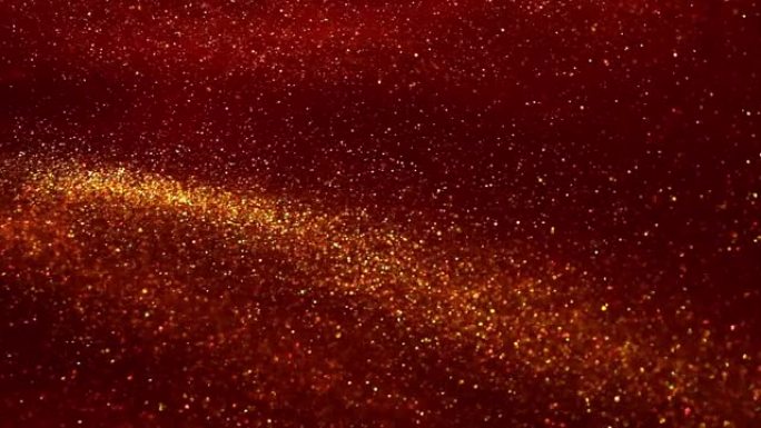 摘要金颗粒在红色流体中的分散。
