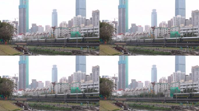 深圳的高速列车地标都市视频素材深圳湾客运