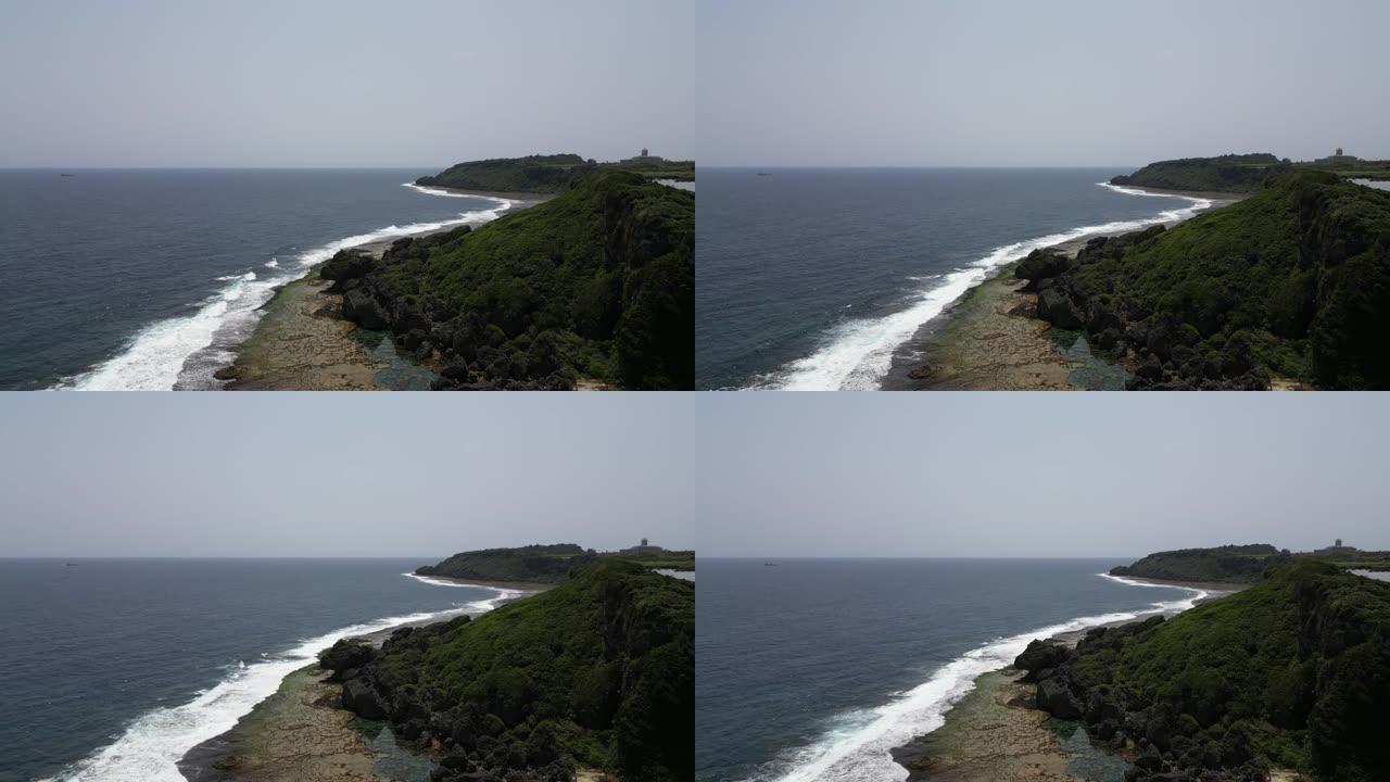 日本冲绳县伊图曼市海岸录像。