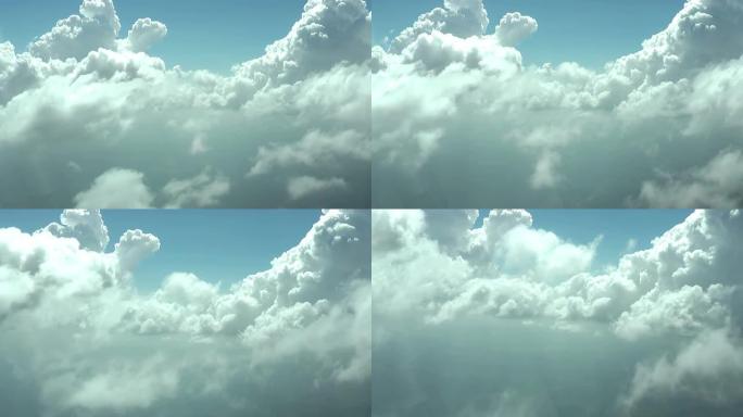 在高清1080中飞过云层。