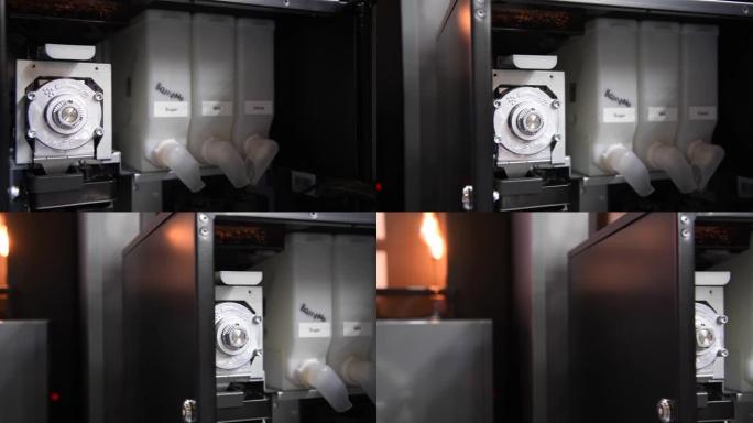 自动咖啡机的内部视图
