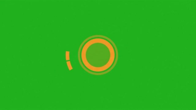 圆圈绿色屏幕运动图形的闪电效应