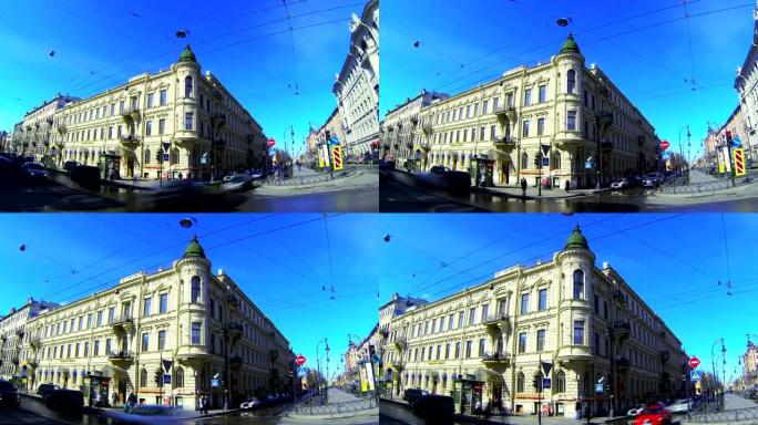 圣彼得堡一栋老建筑的立面