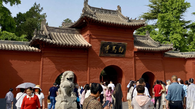 航拍 洛阳白马寺