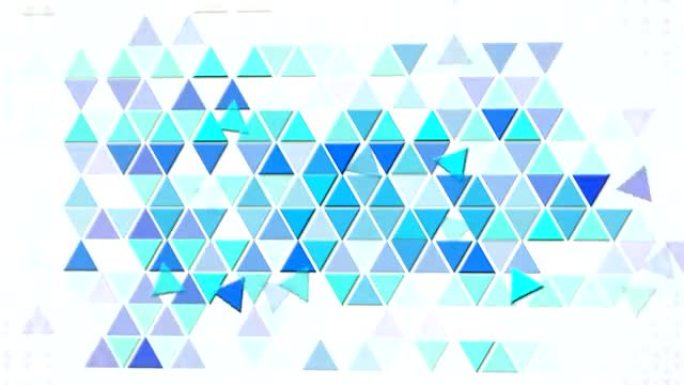 蓝色三角形几何背景环
