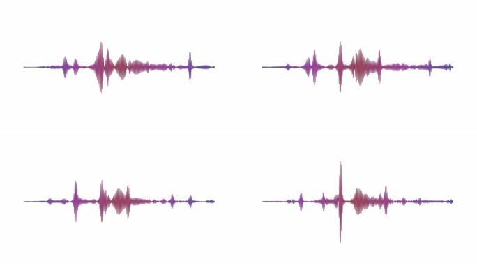 孤立在白色背景上的声波。数字声波均衡器。黑白概念下的音频技术wave概念和设计强调简约。