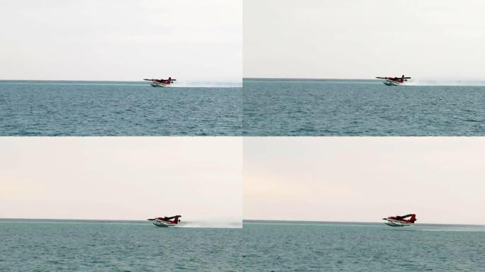 在马尔代夫起飞的水上飞机