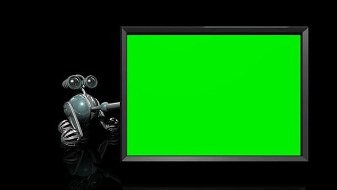 绿屏3D机器人。高清1080。可循环。