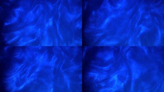 海洋蓝水液体闪光抽象化学反应背景纹理