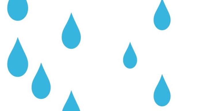 手握一滴雨。抗旱节水的概念。水资源短缺和危机概念。动画图标