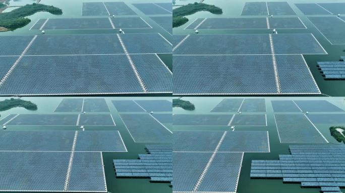 湖上浮动太阳能农场