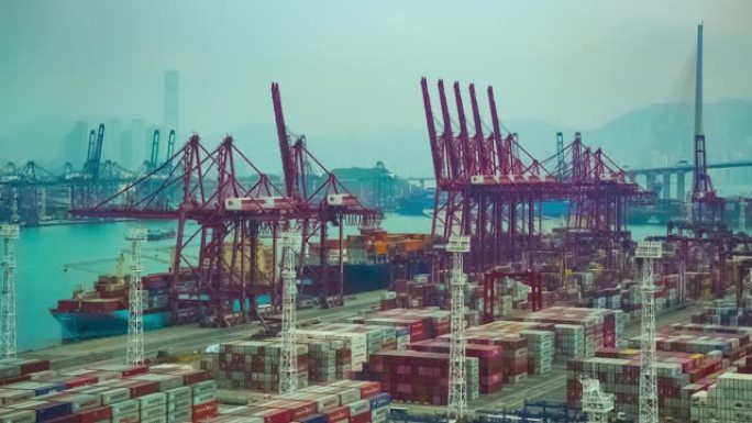 延时香港商业码头经济中心装置亚洲