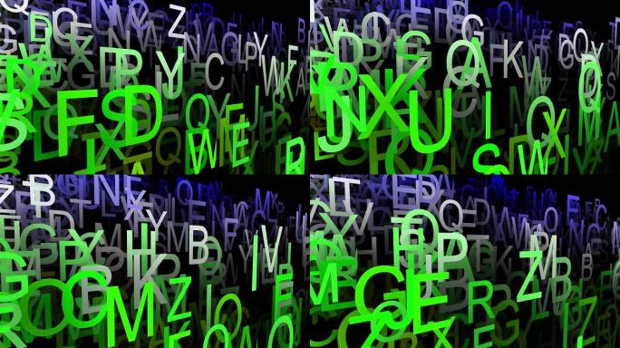 绿色抽象字母